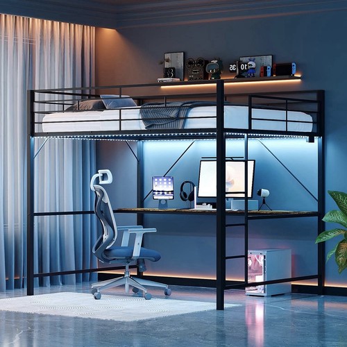 Loft bed with - bed, mental