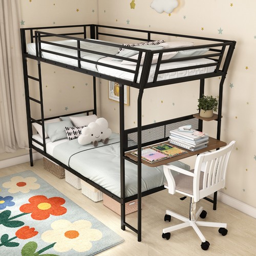 Bunk bed with desk - bed,