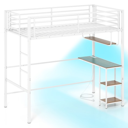 Single size loft bed with - single,