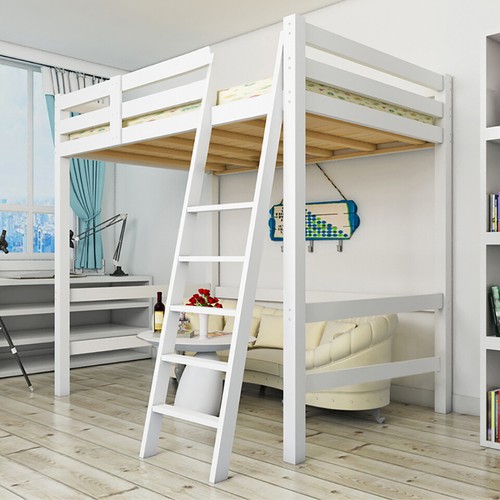 White loft bunkbed - white,