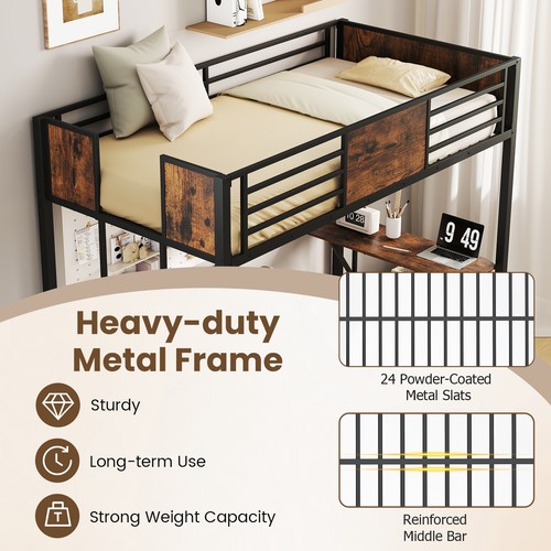 Single loft bed - loft, frame