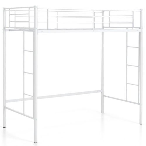 Metal loft bed frame with - bed,