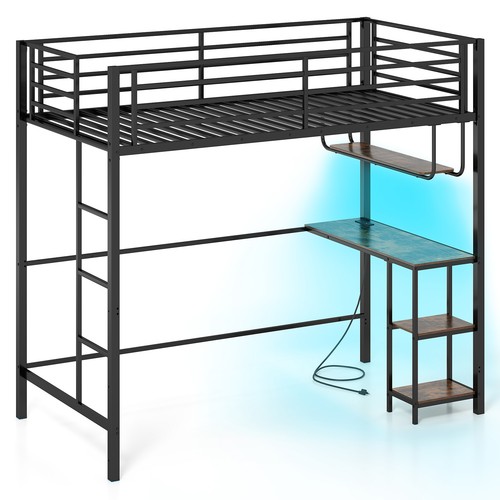 Single size loft bed - bed, with