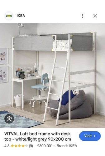 Ikea smastad white loft bed - loft,