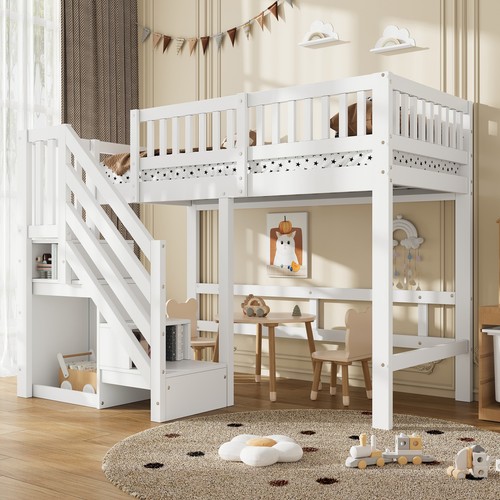 3ft single loft bed white - 3ft,