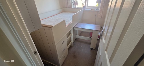 Children loft bed - bed, with