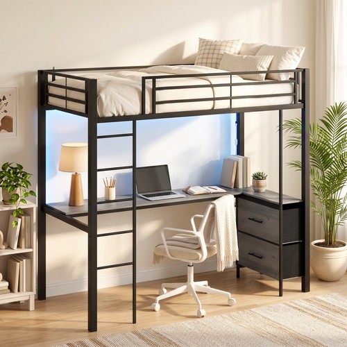 Homcom metal bunk - bed, with