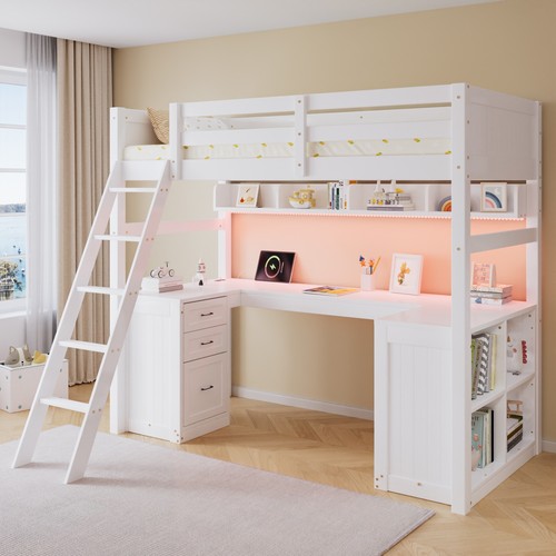 Wooden bed bunk - loft, 3ft