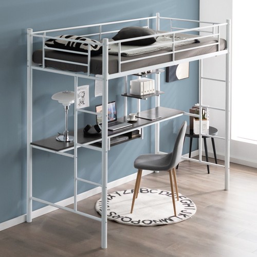 5ft metal loft bed frame - metal,