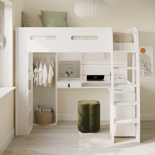 High sleeper loft bed - sleeper, with