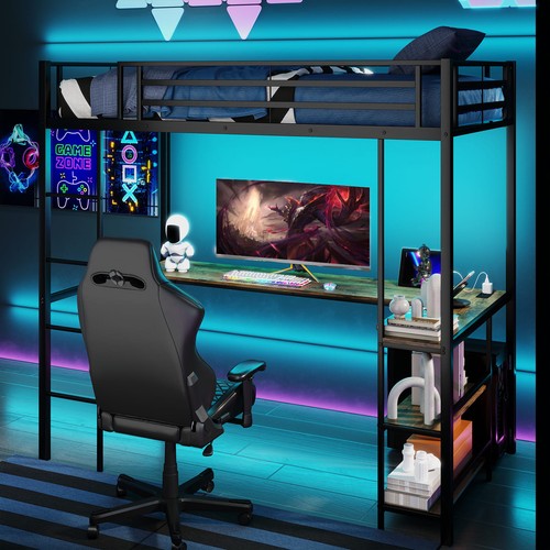 Single loft bed - loft, with