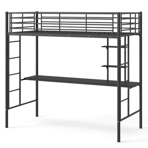 Single size loft - bed, desk
