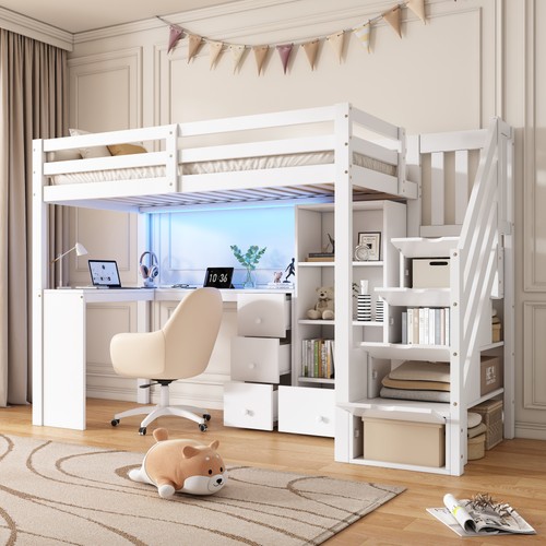 3ft single loft bed - single,